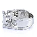 Enhanced Blue and White Diamond Engagement Ring in 10kt White Gold