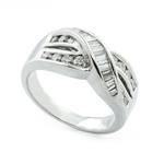 1.10ct TDW. Diamond Cross-Over Ring in 14kt White Gold