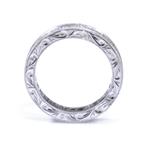 Natural Round and Princess Cut Diamond Eternity Band in 18kt White Gold