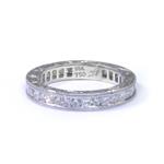 Forever Diamonds Natural Round and Princess Cut Diamond Eternity Band in 18kt White Gold