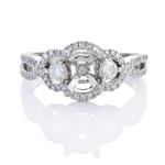 Halo Style Diamond Engagement Setting in 14kt White Gold
