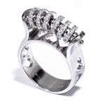 1.21ct TDW. Spinning Diamonds Wheel Ring in 14kt White Gold