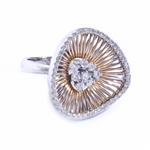 1.25ct TDW. Diamond Mesh Ring in 14kt Two-Toned Gold