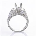 Antique Diamond Engagement Ring Setting in 18kt White Gold 