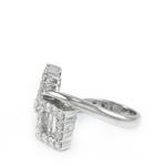 Diamonds Squared Ring in 18kt White Gold