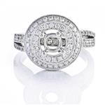 Halo Style Diamond Engagement Setting in 14kt White Gold 