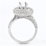 Halo Style Diamond Engagement Setting in 14kt White Gold 