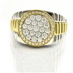 Men's Diamond Rolex Ring in 14kt Two-Toned Gold 