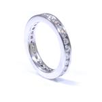 Natural Round Cut Diamond Eternity Band in 14kt White Gold