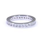 Natural Round Cut Diamond Eternity Band in 14kt White Gold