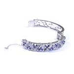 1.50ct TDW. Diamond Sapphire Bangle in 14kt White Gold