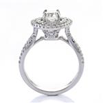 1.51CT TDW. Halo Style Diamond Engagement Ring in 18kt White Gold