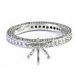 Antique Eternity Diamond Engagement Setting in 18kt White Gold