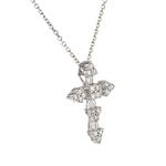 Cluster Diamond Cross in 14kt White Gold