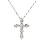 Forever Diamonds Cluster Diamond Cross in 14kt White Gold