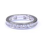 Round Cut Diamond Eternity Band in 18kt White Gold