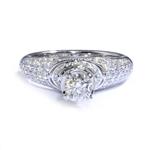 1.60ct TDW. Diamond Tower Engagement Ring in 18kt White Gold