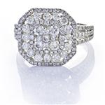 Diamond Cluster Ring in 18kt White Gold