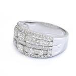 1.63ct TDW. Diamond Rows Band in 18kt White Gold