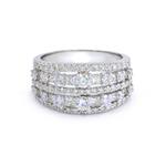 1.63ct TDW. Diamond Rows Band in 18kt White Gold