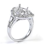 Pear Shaped Diamond Engagement Ring in 18kt White Gold