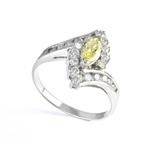 Canary Center Diamond Engagement Ring in 14kt White Gold 