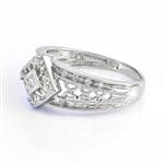 Diamond Antique Band in 10kt White Gold