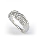 Diamond Wedding Band in 10kt White Gold 