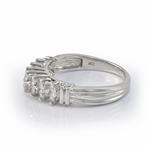 Two Row Diamond Ring in 10kt White Gold