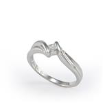  Diamond Solitaire Promice Ring in 10kt White Gold