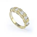 Cubic Zirconia Band in 10kt Yellow Gold