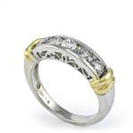 Mens Diamond Band in 14kt Two-Toned Gold