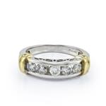 Forever Diamonds Mens Diamond Band in 14kt Two-Toned Gold