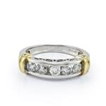 Mens Diamond Band in 14kt Two-Toned Gold