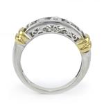 Mens Diamond Band in 14kt Two-Toned Gold