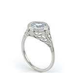 14kt White Gold Aquamarine Ring