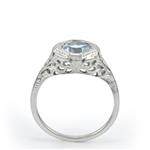 14kt White Gold Aquamarine Ring