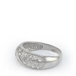 Cubic Zirconia Band in 14kt White Gold