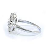 0.60ct TDW. Diamond Flake Antique Style Ring in 14kt White Gold