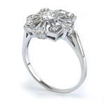 0.60ct TDW. Diamond Flake Antique Style Ring in 14kt White Gold
