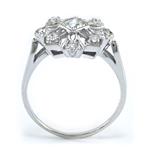 0.60ct TDW. Diamond Flake Antique Style Ring in 14kt White Gold