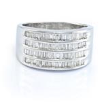 Baguette Diamond Band in 14kt White Gold