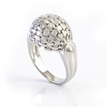 Diamond Ball Ring in 14kt White Gold