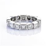 Unique Diamond Eternity Band in 14kt White Gold