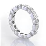 Unique Diamond Eternity Band in 14kt White Gold