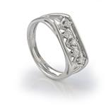 Five Stone Diamond Ring in 14kt White Gold