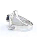 Diamond and Sapphire Ring in 14kt White Gold