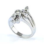 Diamond Bubbles Ring in 14kt White Gold