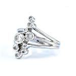 Diamond Bubbles Ring in 14kt White Gold