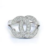 Inspired by "Chanel" Diamond Ring in 14kt White Gold